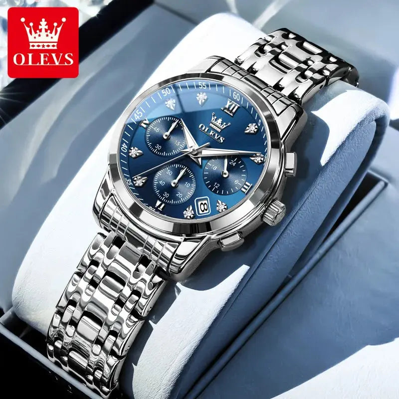 OLEVS 2858 Women Watch Luxury Brand Quartz Watch Waterproof Luminous Date Chronograph Women Bracelet Dress Diamond Watch Reloj luxecrown.co.uk