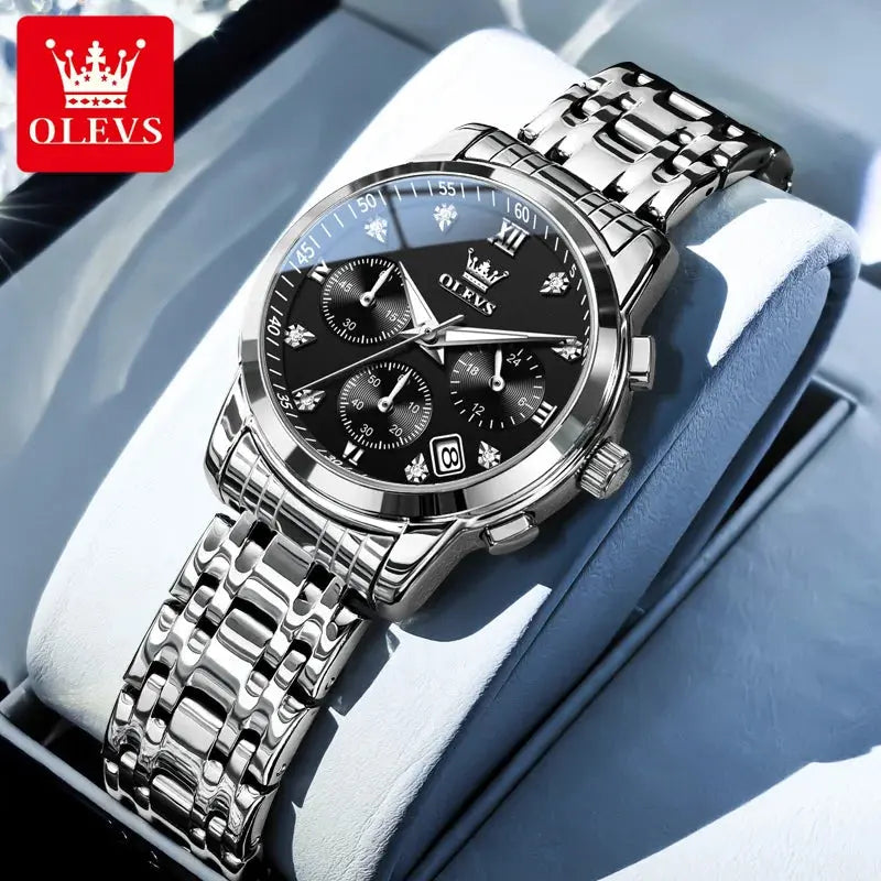 OLEVS 2858 Women Watch Luxury Brand Quartz Watch Waterproof Luminous Date Chronograph Women Bracelet Dress Diamond Watch Reloj luxecrown.co.uk