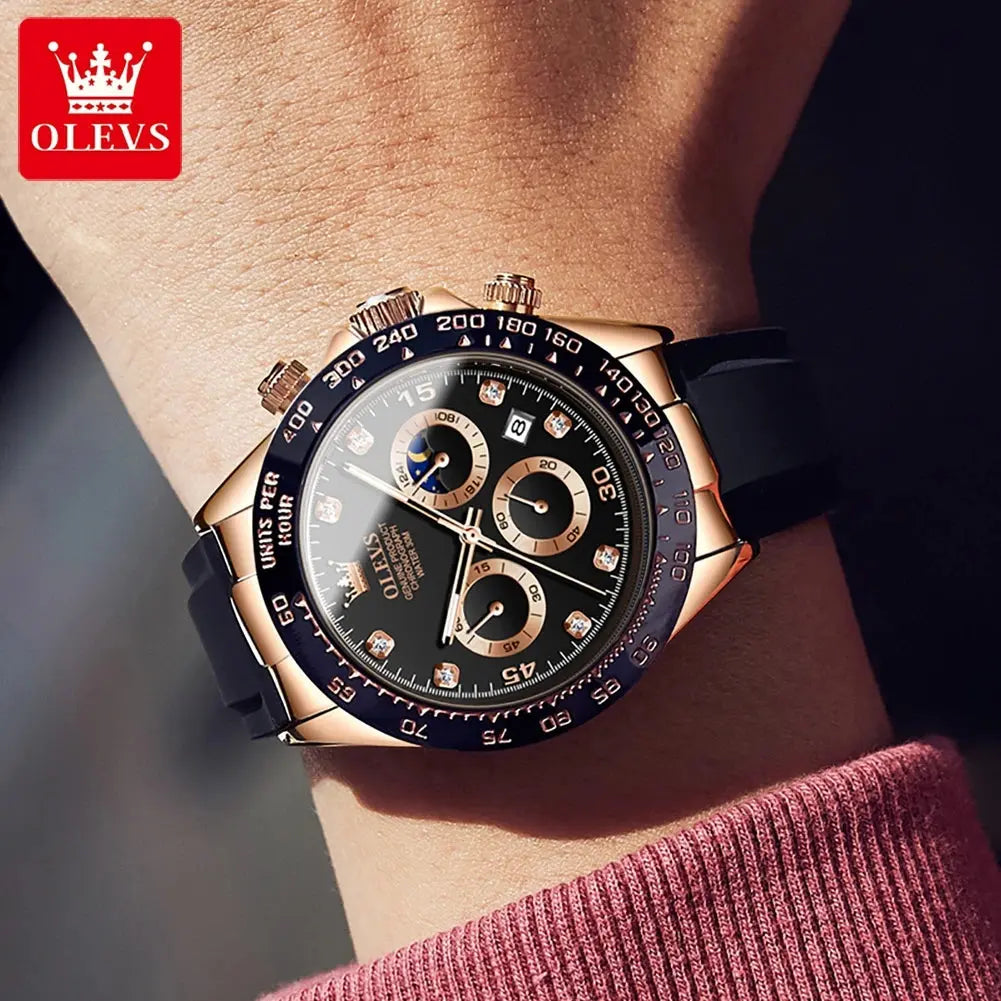 OLEVS 2875 Luxury Quartz Watch for Men Waterproof Sports Timer Calendar Shockproof Luminous Mens Wristwatches Relógio Masculino luxecrown.co.uk