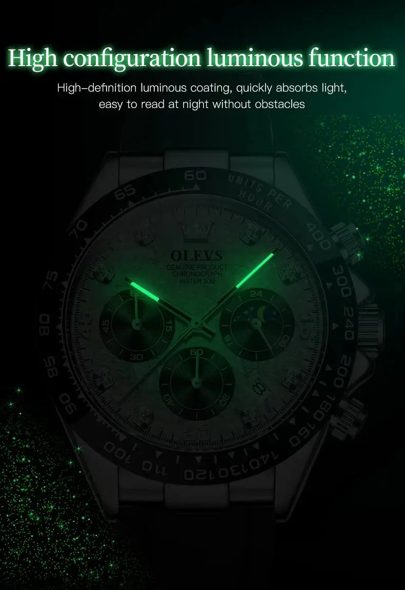 OLEVS 2875 Luxury Quartz Watch for Men Waterproof Sports Timer Calendar Shockproof Luminous Mens Wristwatches Relógio Masculino luxecrown.co.uk