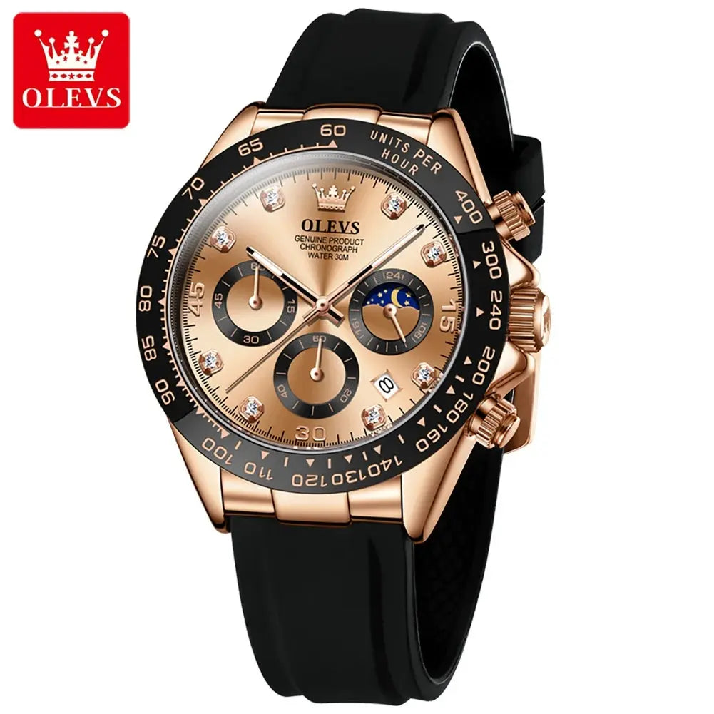 OLEVS 2875 Luxury Quartz Watch for Men Waterproof Sports Timer Calendar Shockproof Luminous Mens Wristwatches Relógio Masculino luxecrown.co.uk