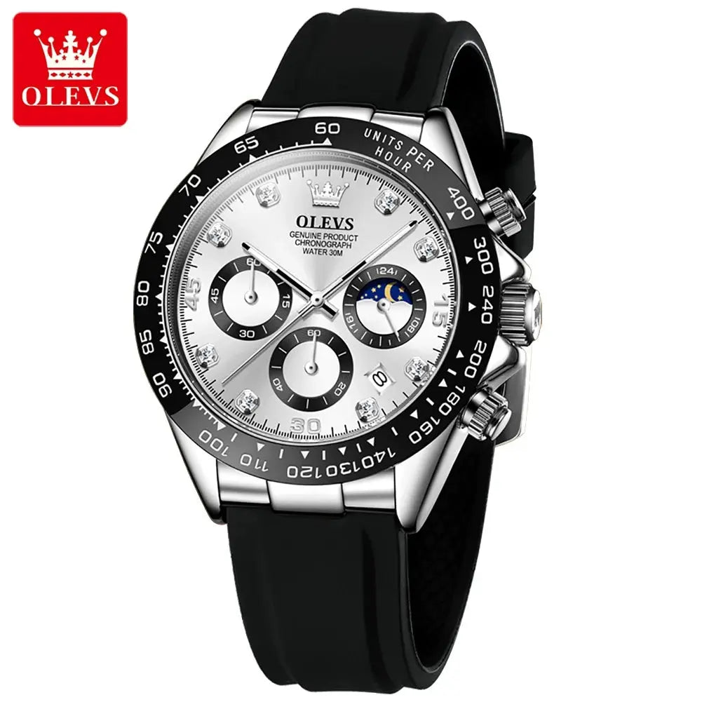 OLEVS 2875 Luxury Quartz Watch for Men Waterproof Sports Timer Calendar Shockproof Luminous Mens Wristwatches Relógio Masculino luxecrown.co.uk