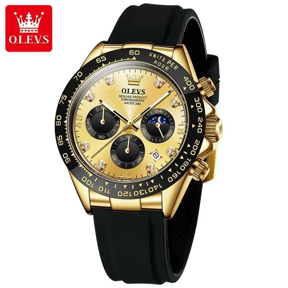 OLEVS 2875 Luxury Quartz Watch for Men Waterproof Sports Timer Calendar Shockproof Luminous Mens Wristwatches Relógio Masculino luxecrown.co.uk