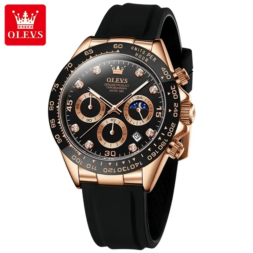OLEVS 2875 Luxury Quartz Watch for Men Waterproof Sports Timer Calendar Shockproof Luminous Mens Wristwatches Relógio Masculino luxecrown.co.uk