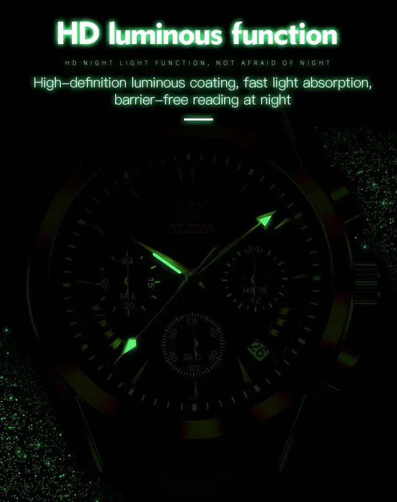 OLEVS 2876 Luxury Quartz Watches for Men Waterproof Chrono Moon Phase Auto Date Original Sports Men's Wristwatches Reloj Hombre luxecrown.co.uk