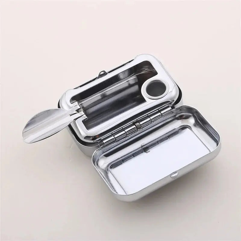 Outdoor Mini Portable Metal Cigarette Ashtray Fashion Ashtray Wiht Lockable Lid Desktop Ash Case Pocket Ashtray Gift For Man Streetsharks