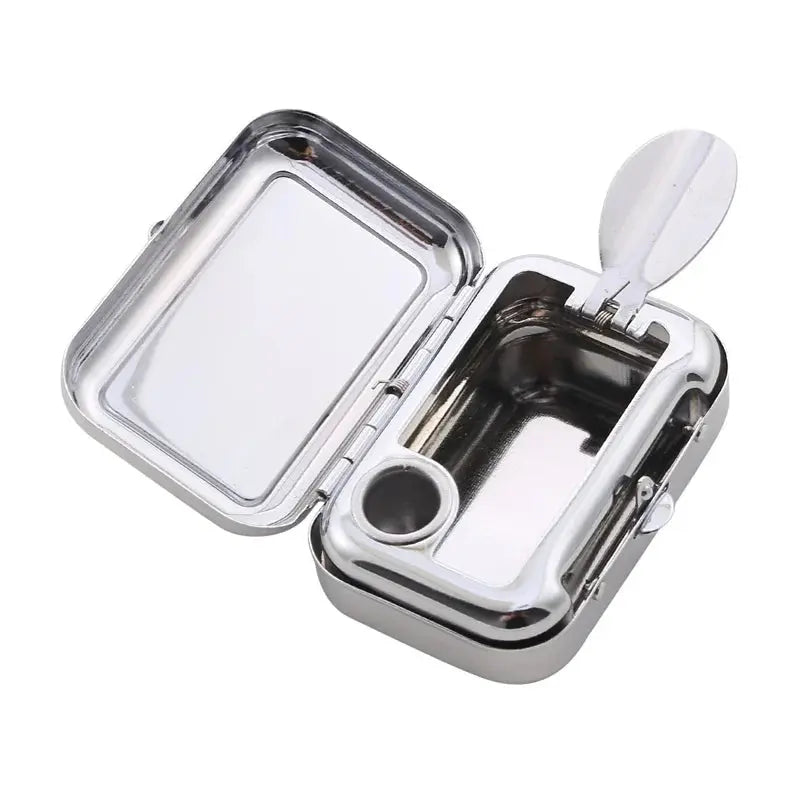 Outdoor Mini Portable Metal Cigarette Ashtray Fashion Ashtray Wiht Lockable Lid Desktop Ash Case Pocket Ashtray Gift For Man Streetsharks