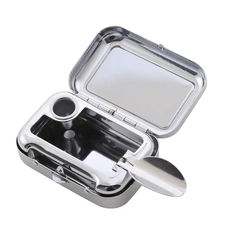 Outdoor Mini Portable Metal Cigarette Ashtray Fashion Ashtray Wiht Lockable Lid Desktop Ash Case Pocket Ashtray Gift For Man Streetsharks