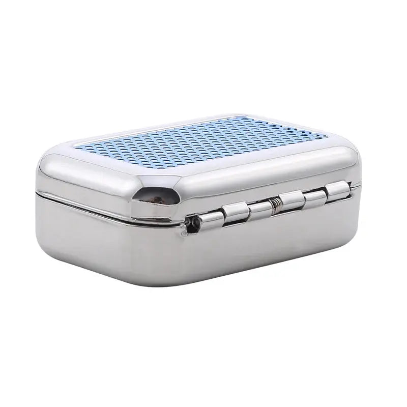 Outdoor Mini Portable Metal Cigarette Ashtray Fashion Ashtray Wiht Lockable Lid Desktop Ash Case Pocket Ashtray Gift For Man Streetsharks