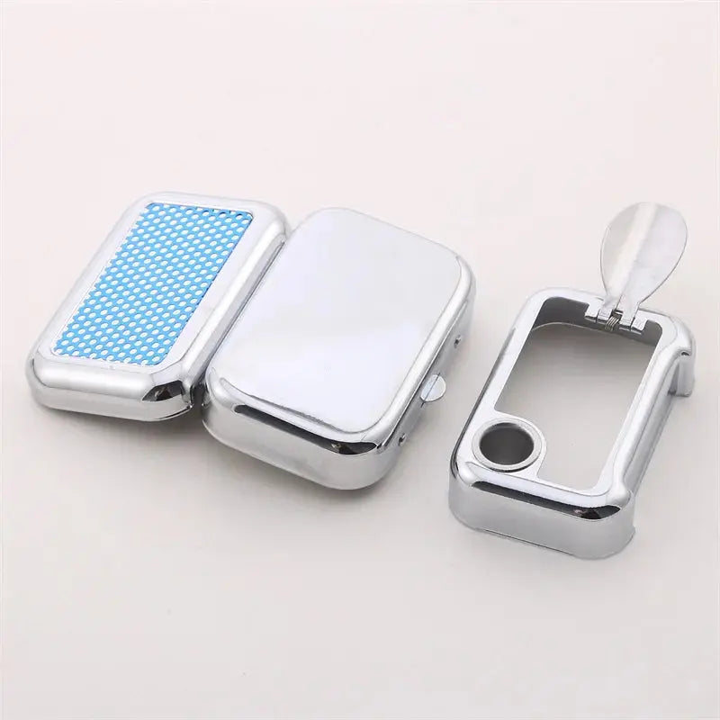 Outdoor Mini Portable Metal Cigarette Ashtray Fashion Ashtray Wiht Lockable Lid Desktop Ash Case Pocket Ashtray Gift For Man Streetsharks
