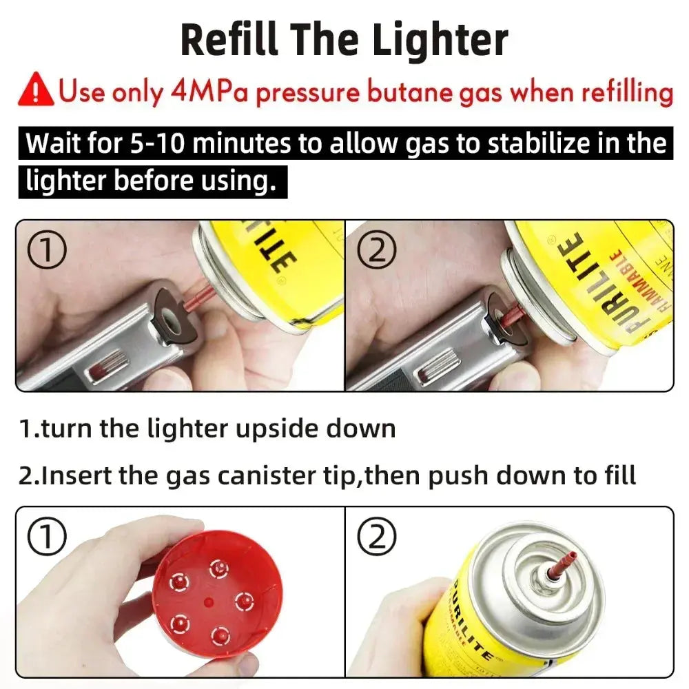 Outdoor Watch Inflatable Lighter Fashion Metal Gas Windproof Portable Open Flame Lighter Smoking Cool Personality Gift 2025 New luxecrown.co.uk