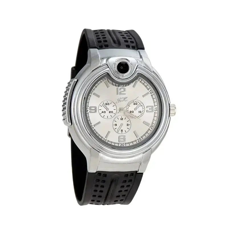 Outdoor Watch Inflatable Lighter Fashion Metal Gas Windproof Portable Open Flame Lighter Smoking Cool Personality Gift 2025 New luxecrown.co.uk