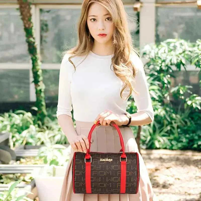 Pahajim 6-Pcs Women Handbag Purse Shoulder Totes Satchel Bags Top-Handle Boston Bag Crossbody Bag Wallet Messenger Set