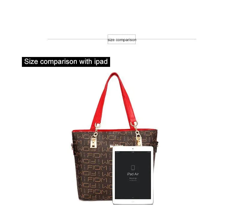 Pahajim 6-Pcs Women Handbag Purse Shoulder Totes Satchel Bags Top-Handle Boston Bag Crossbody Bag Wallet Messenger Set luxecrown.co.uk