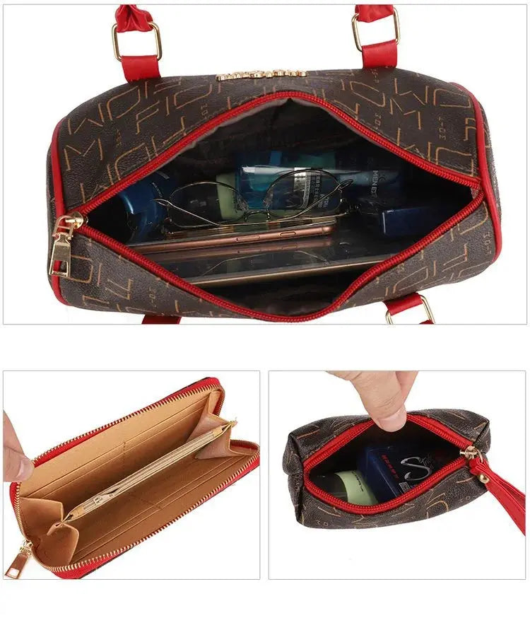 Pahajim 6-Pcs Women Handbag Purse Shoulder Totes Satchel Bags Top-Handle Boston Bag Crossbody Bag Wallet Messenger Set luxecrown.co.uk