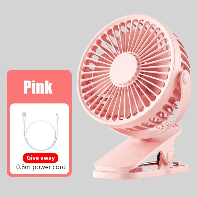 Portable Mini Hand Clip Fan USB Charging Quiet Desktop Electric Fan High Quality Student Dormitory Small Cooling Ventilador Fans - Streetsharks