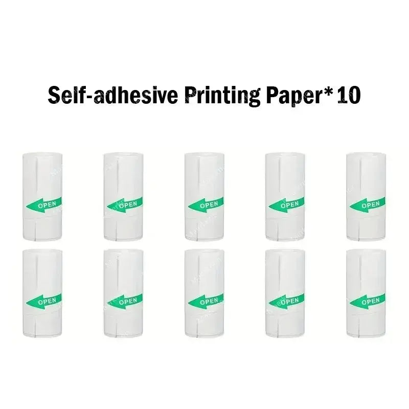 Portable thermal printer Mini Wireless BT 203dpi photo label memo printing error problem transparent sticker color paper - Streetsharks
