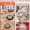 Pulled Chicken Shredder with Clear Lid Ergonomic Handle Quickly Tear Meat Grinder Streetsharks