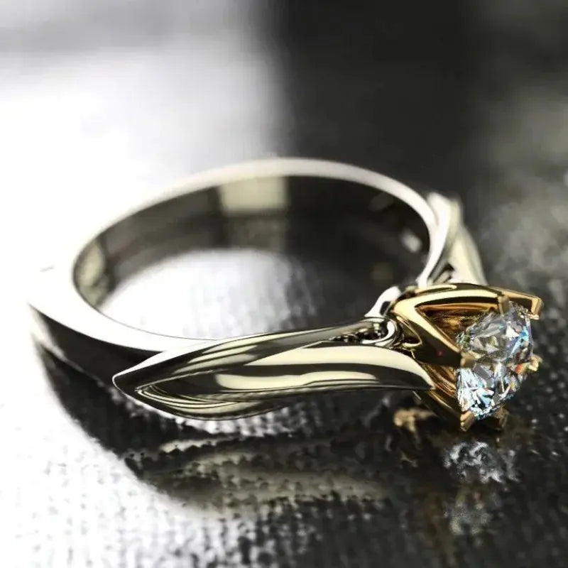 Pure 18K Gold Ring for Women Natural Moissanit Rings with Gemstones Beautiful Jewelry Couples Wedding Accessories New Trend 2023 Streetsharks