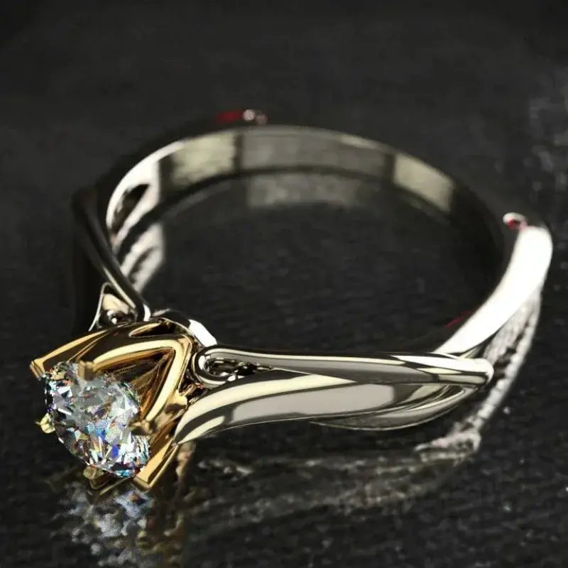 Pure 18K Gold Ring for Women Natural Moissanit Rings with Gemstones Beautiful Jewelry Couples Wedding Accessories New Trend 2023 Streetsharks