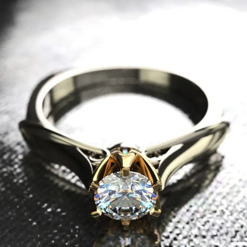 Pure 18K Gold Ring for Women Natural Moissanit Rings with Gemstones Beautiful Jewelry Couples Wedding Accessories New Trend 2023 Streetsharks