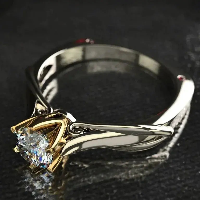 Pure 18K Gold Ring for Women Natural Moissanit Rings with Gemstones Beautiful Jewelry Couples Wedding Accessories New Trend 2023 Streetsharks