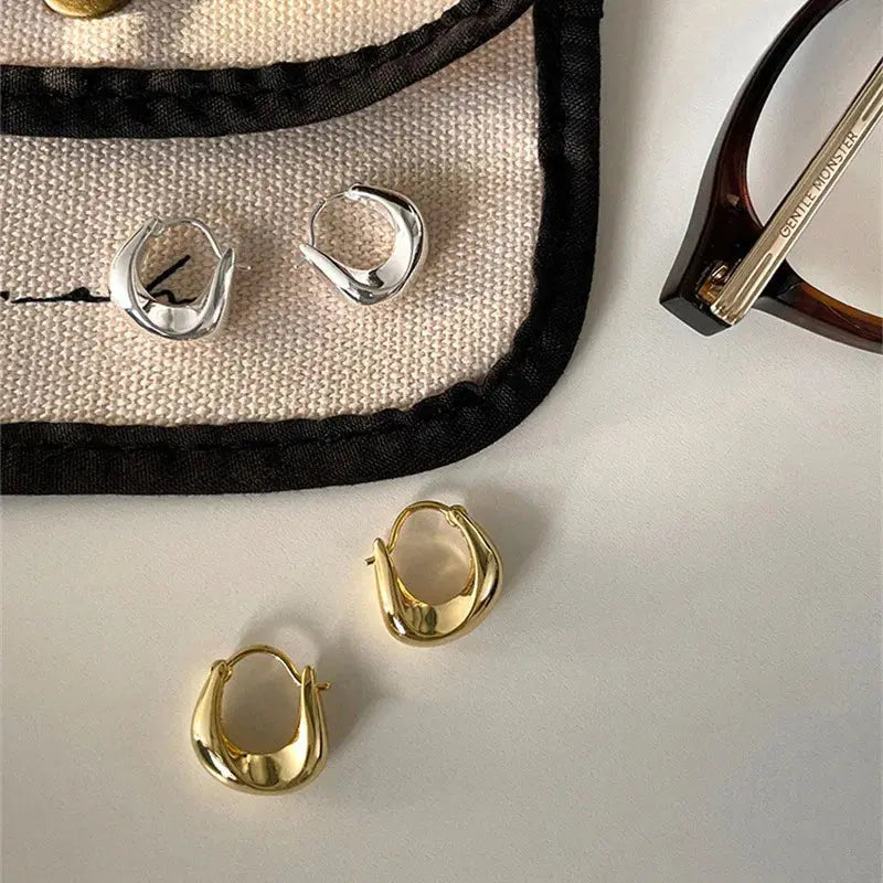 Retro Stainless Steel Twisted Spiral Statement Earrings for Women Girls Party Wedding Jewelry Geometry Gold Color Metal Earrings Streetsharks