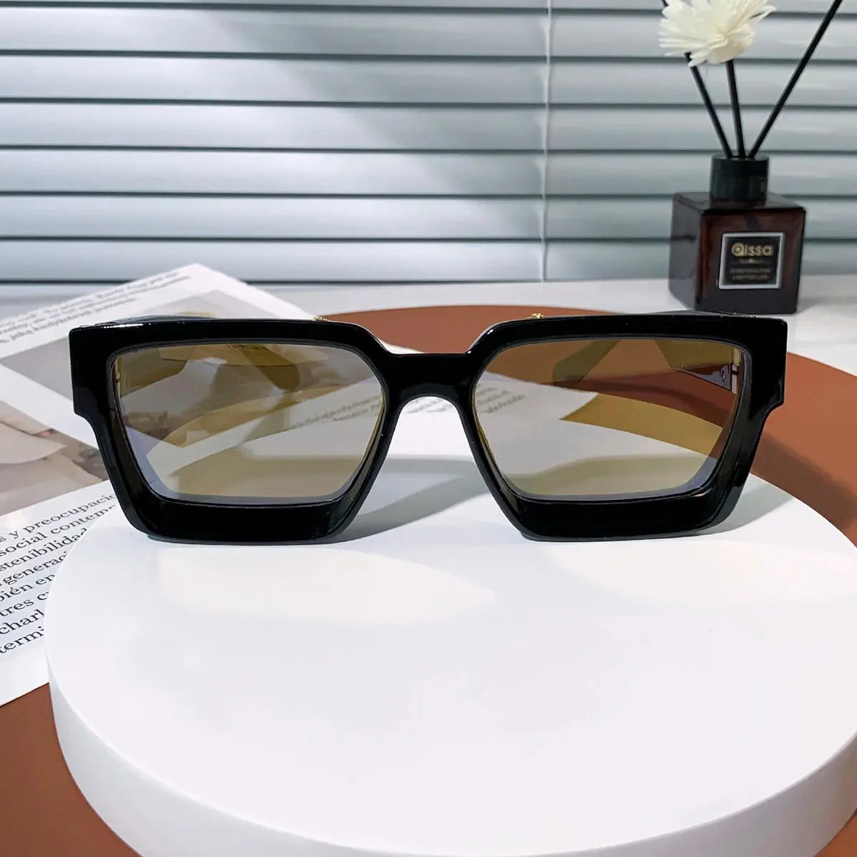 Ruiao Retro Black Millionaire Shades Luxury Sunglasses 2024 For Men Designer Famous Brand Square Sun Glasses Man Women Sunglass Streetsharks