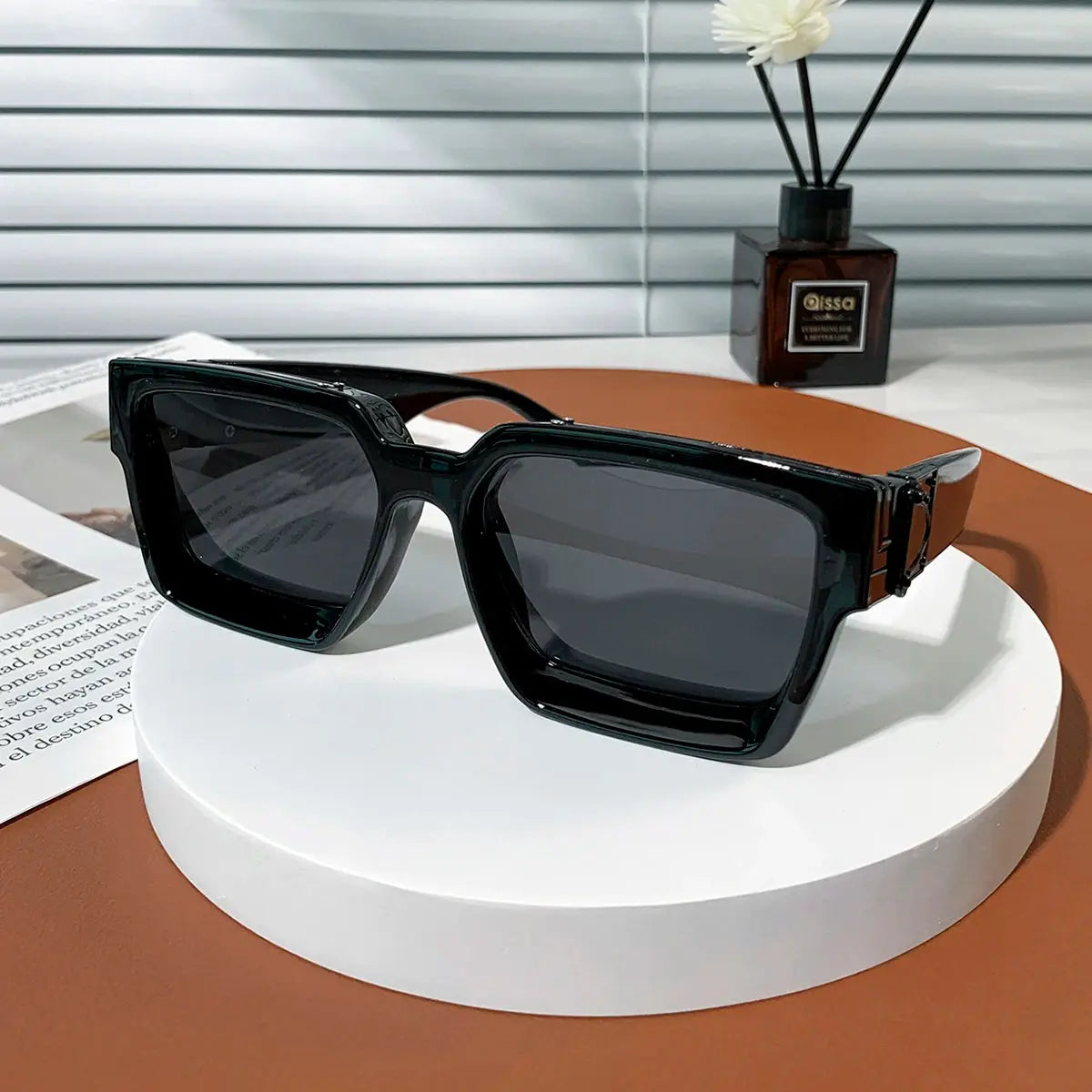 Ruiao Retro Black Millionaire Shades Luxury Sunglasses 2024 For Men Designer Famous Brand Square Sun Glasses Man Women Sunglass Streetsharks