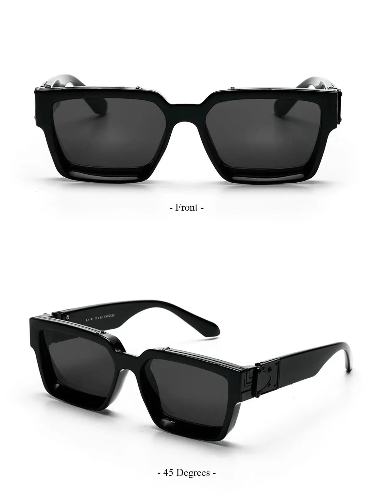 Ruiao Retro Black Millionaire Shades Luxury Sunglasses 2024 For Men Designer Famous Brand Square Sun Glasses Man Women Sunglass Streetsharks
