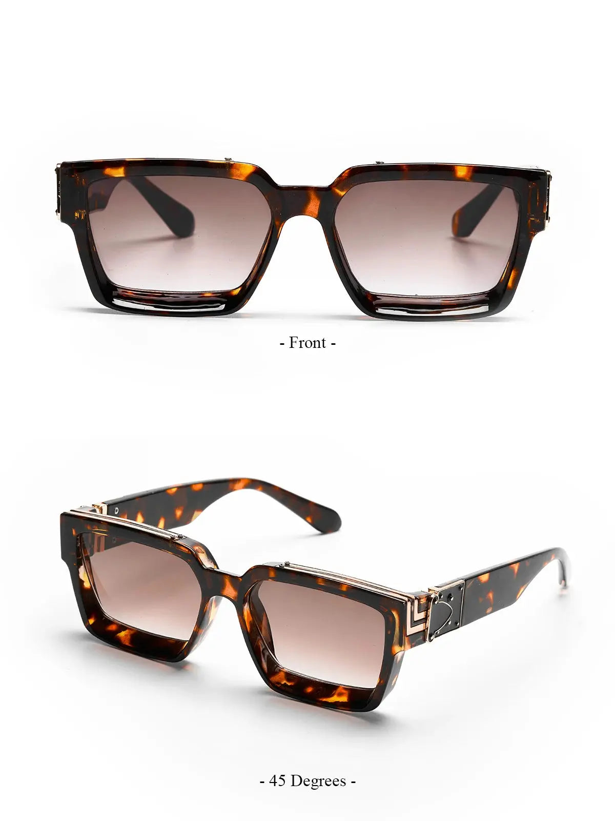 Ruiao Retro Black Millionaire Shades Luxury Sunglasses 2024 For Men Designer Famous Brand Square Sun Glasses Man Women Sunglass Streetsharks