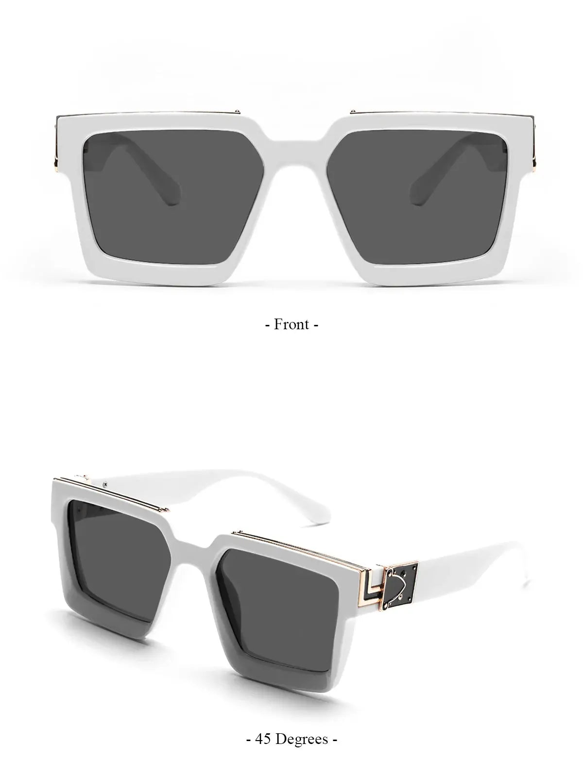 Ruiao Retro Black Millionaire Shades Luxury Sunglasses 2024 For Men Designer Famous Brand Square Sun Glasses Man Women Sunglass Streetsharks
