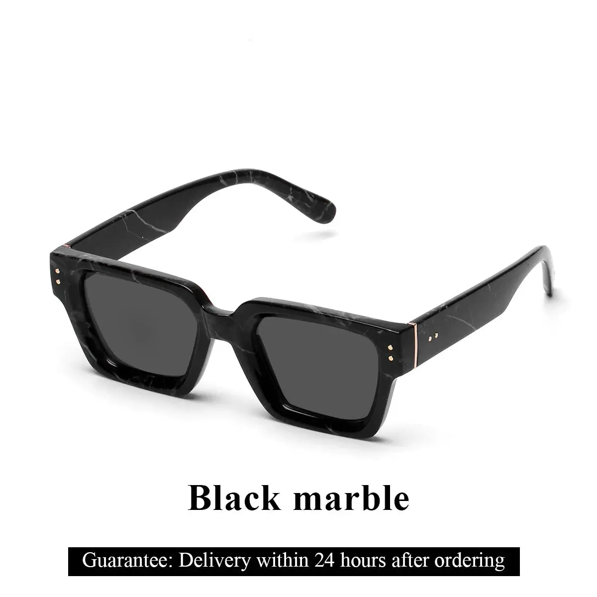 Ruiao Retro Black Millionaire Shades Luxury Sunglasses 2024 For Men Designer Famous Brand Square Sun Glasses Man Women Sunglass Streetsharks