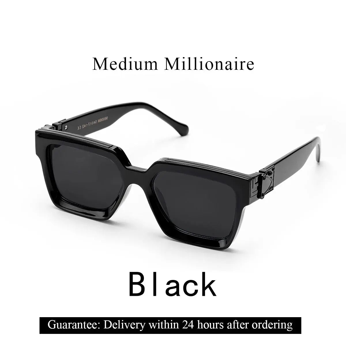 Ruiao Retro Black Millionaire Shades Luxury Sunglasses 2024 For Men Designer Famous Brand Square Sun Glasses Man Women Sunglass Streetsharks