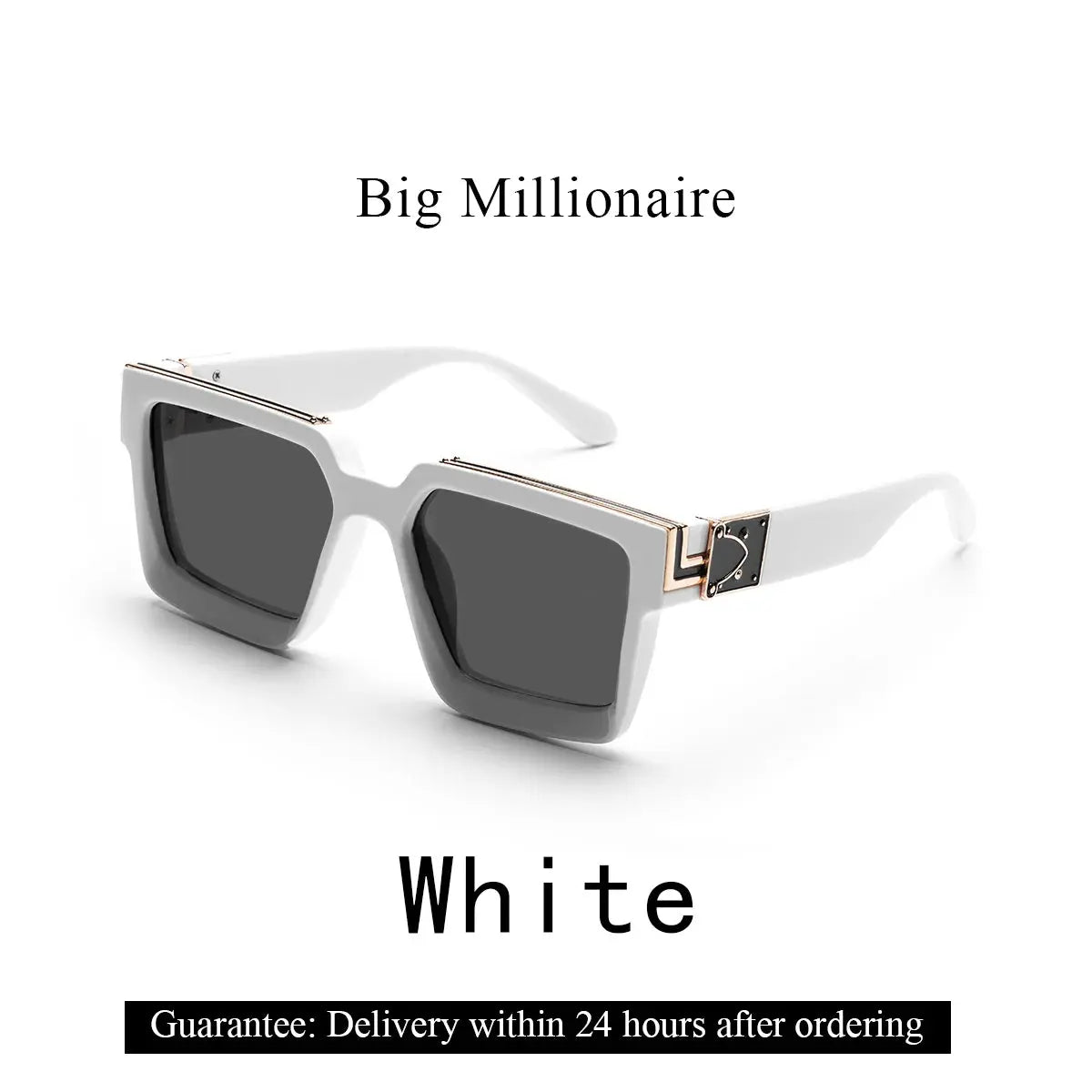 Ruiao Retro Black Millionaire Shades Luxury Sunglasses 2024 For Men Designer Famous Brand Square Sun Glasses Man Women Sunglass Streetsharks