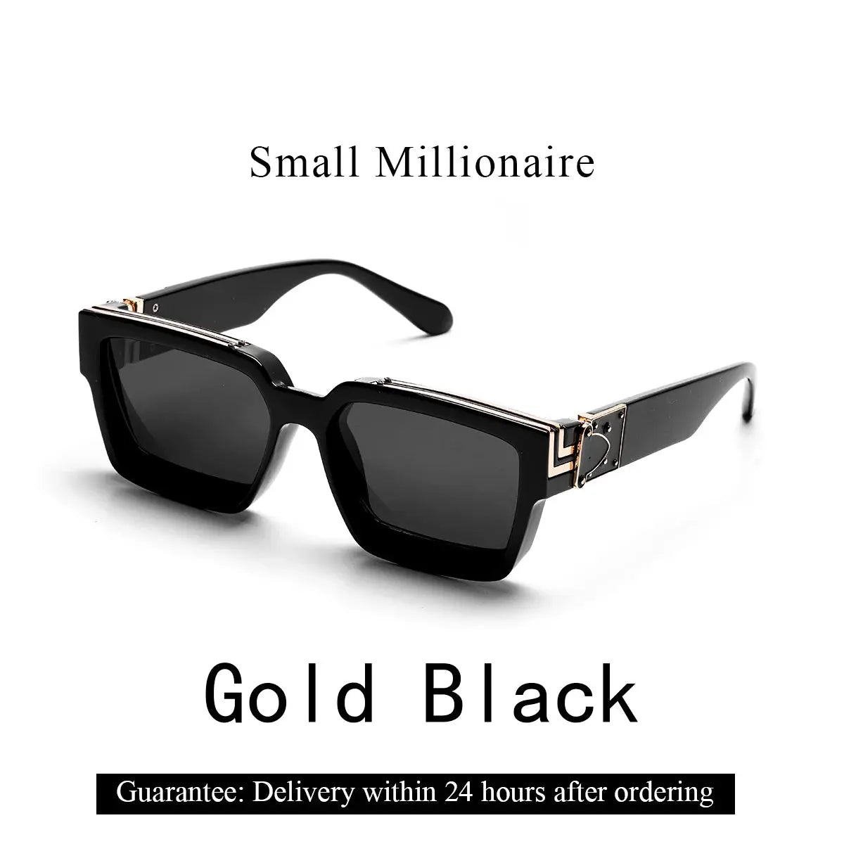 Ruiao Retro Black Millionaire Shades Luxury Sunglasses 2024 For Men Designer Famous Brand Square Sun Glasses Man Women Sunglass Streetsharks
