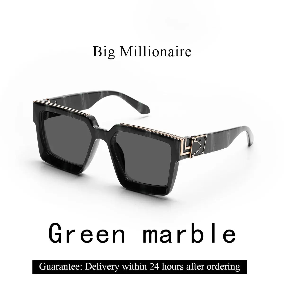 Ruiao Retro Black Millionaire Shades Luxury Sunglasses 2024 For Men Designer Famous Brand Square Sun Glasses Man Women Sunglass Streetsharks