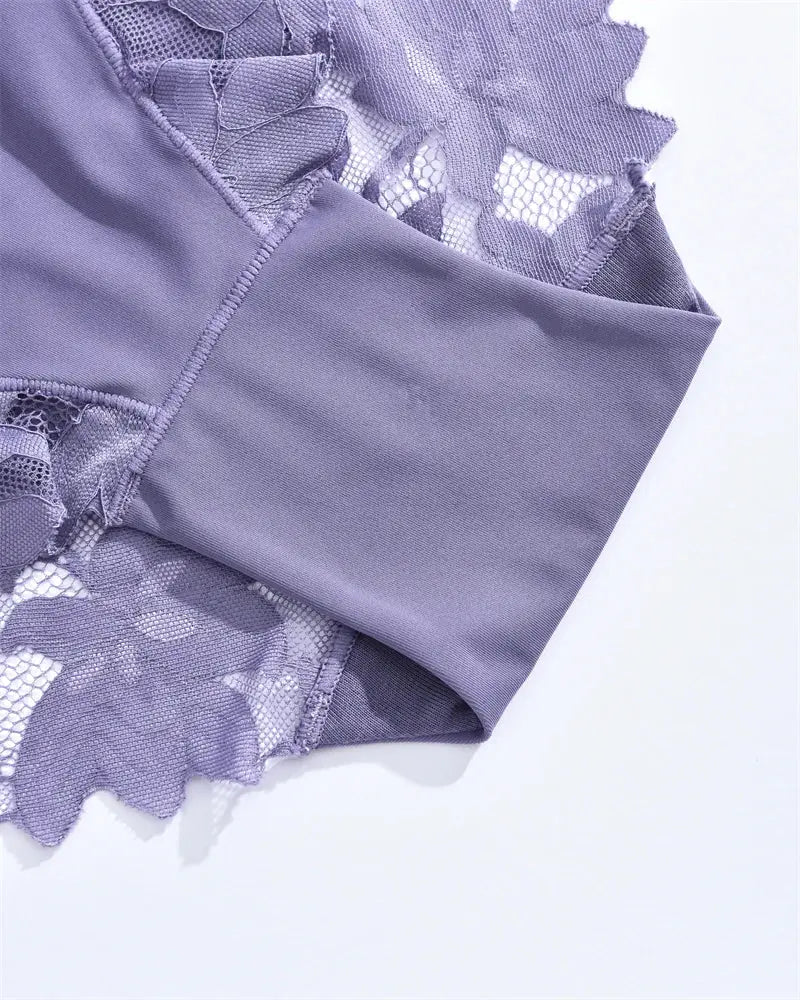 S-XXL Women Lace Panties Patchwork Seamless Underwear Sexy Luxury Hollow Out Solid Briefs Girls' Mid Rise Breathable Lingerie luxecrown.co.uk