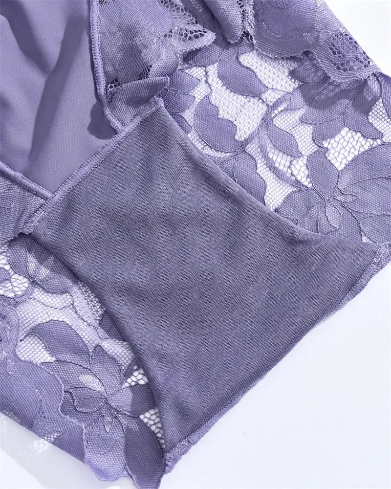 S-XXL Women Lace Panties Patchwork Seamless Underwear Sexy Luxury Hollow Out Solid Briefs Girls' Mid Rise Breathable Lingerie luxecrown.co.uk