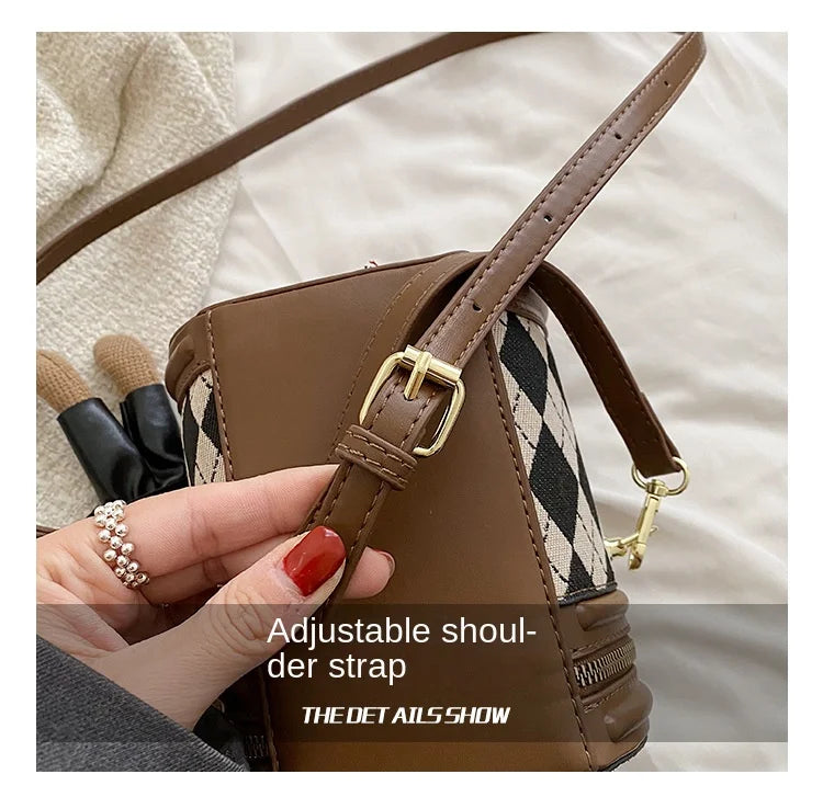 Women's Bag for Women Fashion Luxury Designer Zipper Small Handbags For Women Leather Bucket Shoulder Bag 2023 New Trend Pendant Streetsharks