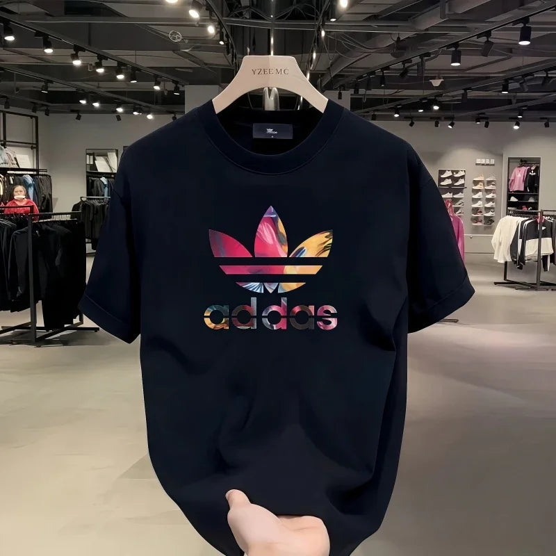 2026 Summer Men's T-shirt Short Sleeve Pure Cotton T-shirt Summer Slim Fit Full Cotton Half Sleeve Round Neck Breathable Trend luxecrown.co.uk