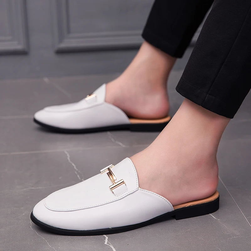 2024 Loafers Men Casual Shoes Men Flat Muller Shoes Fashion Club Comfort Slippers Luxury Trendy Summer Gents Shoes Leisure Walk luxecrown.co.uk