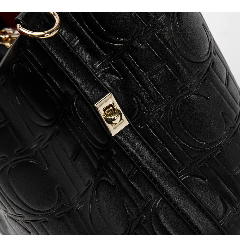 CHCH Women's Tote Bag New Steel Embossed Handheld Bun Mother Shopping Bag Streetsharks