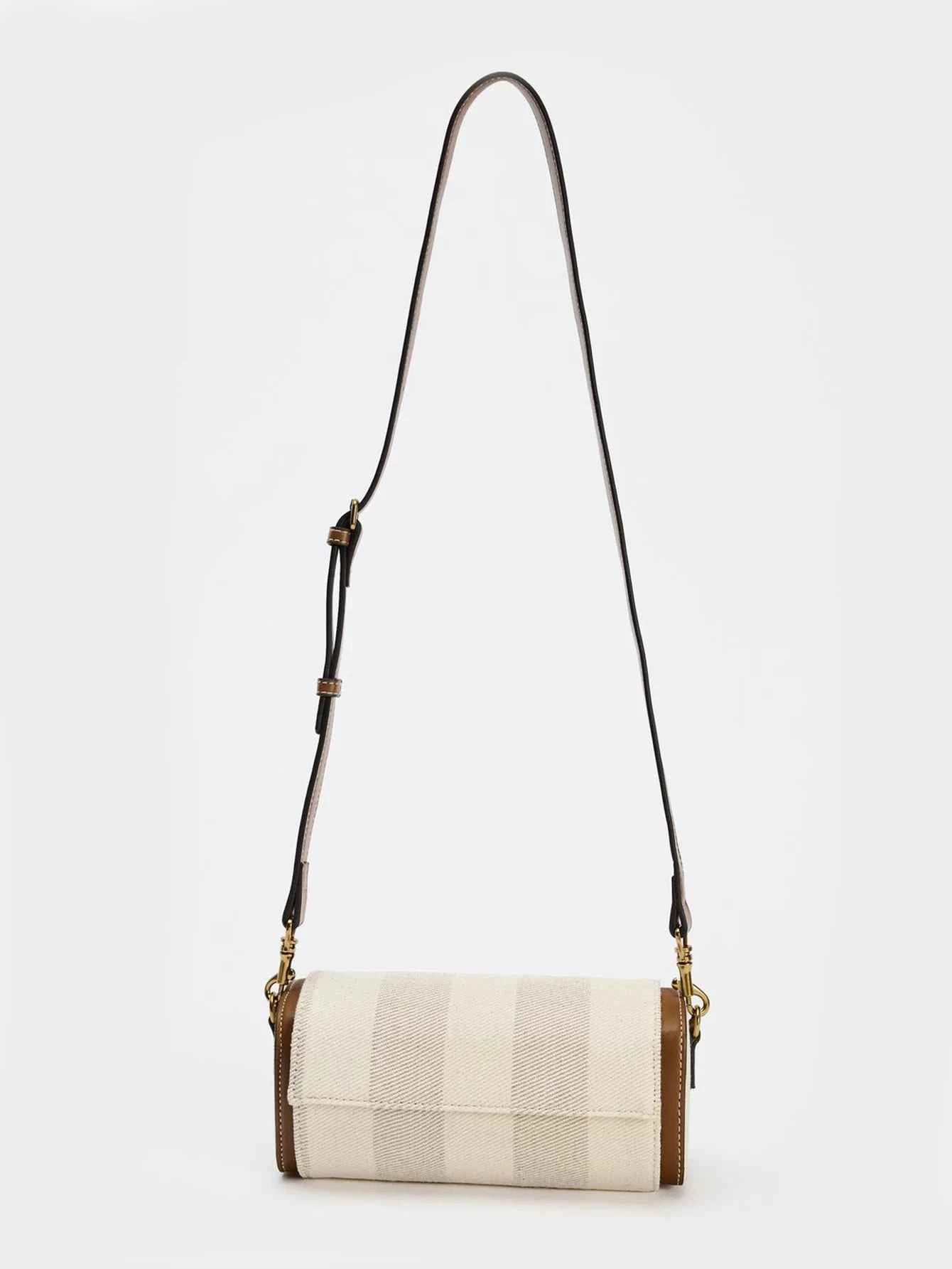 Wide Strap women's Vintage Crossbody Bag Summer Tote Ladies Luxury Handbags One Shoulder Armpit Small Cylinder Bags For Femele