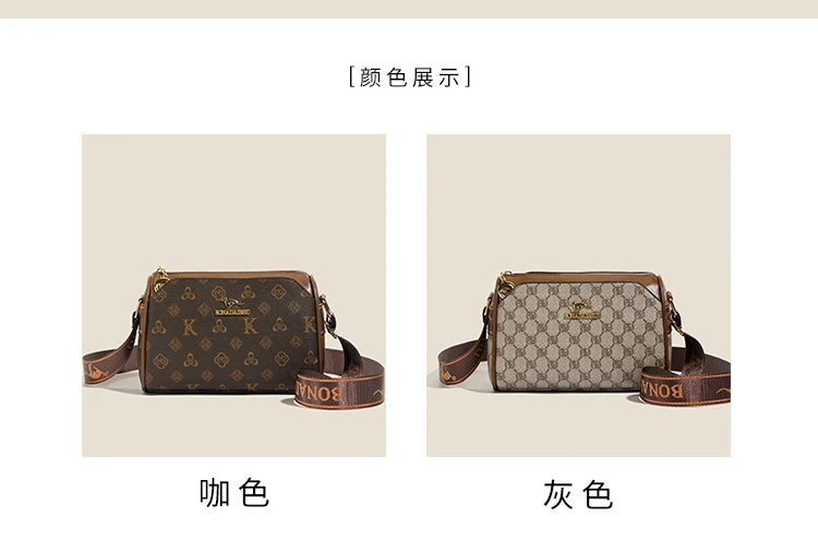 Three-layer women's bag with large capacity, adjustable cross-body bag, new style women's bag, wide strap, suitable for middle-a luxecrown.co.uk