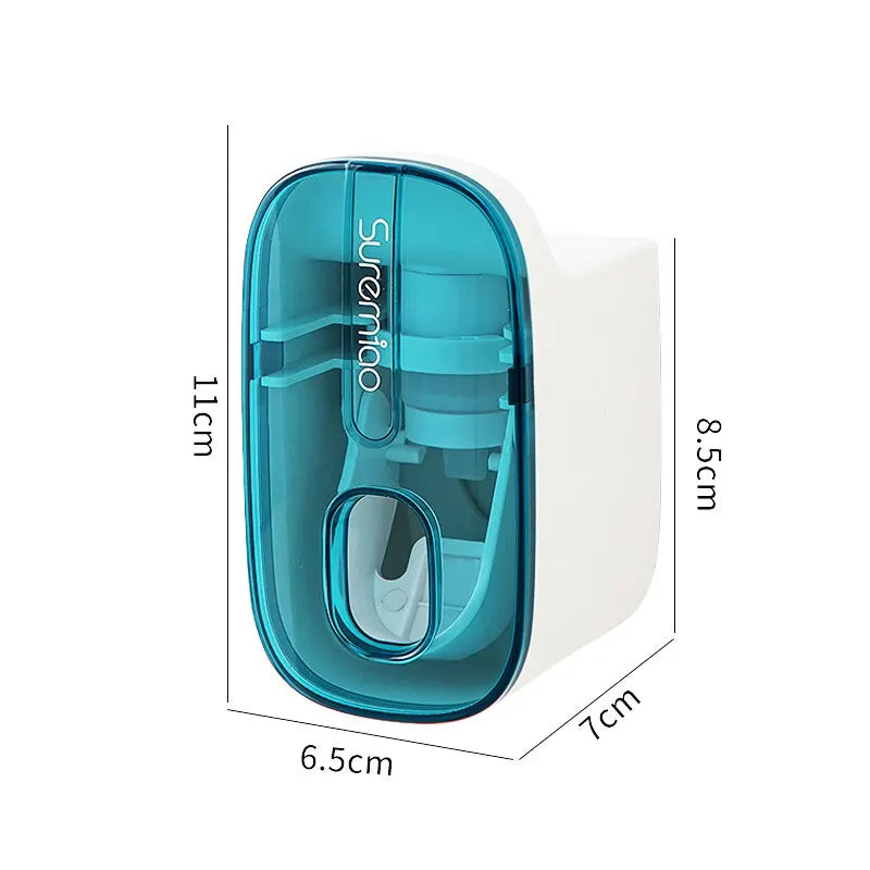 1 PCS Automatic Toothpaste Dispenser Bathroom Accessories Wall Mount Lazy Toothpaste Squeezer Toothbrush Holder Streetsharks