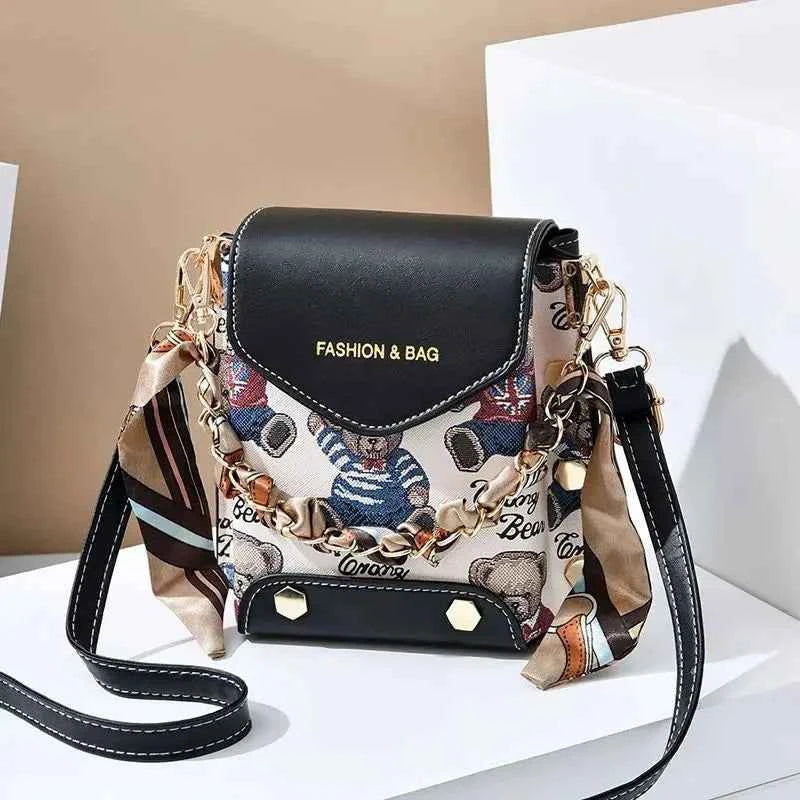 New Faion Women's Mobile Phone Menger Bag Pur Double oulder Bag PU Leather No Brand Registered Trademark