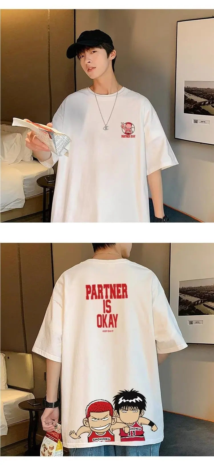 Summer New Casual Loose T-shirt Short Sleeved Men's Fashion Loose Printing Large 8XL Hip Hop Couple Wear Half Sleeve Cotton Top Streetsharks