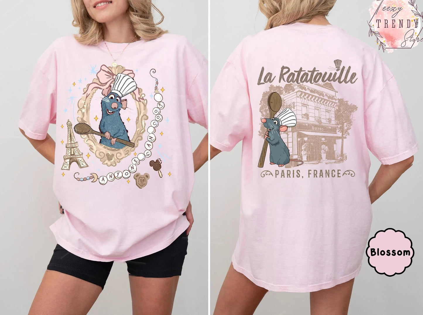 Disney Ratatouille Little Chef Remy Cotton T-shirt Paris Gusto Chef Shirt Kids Movie Character Apparel luxecrown.co.uk