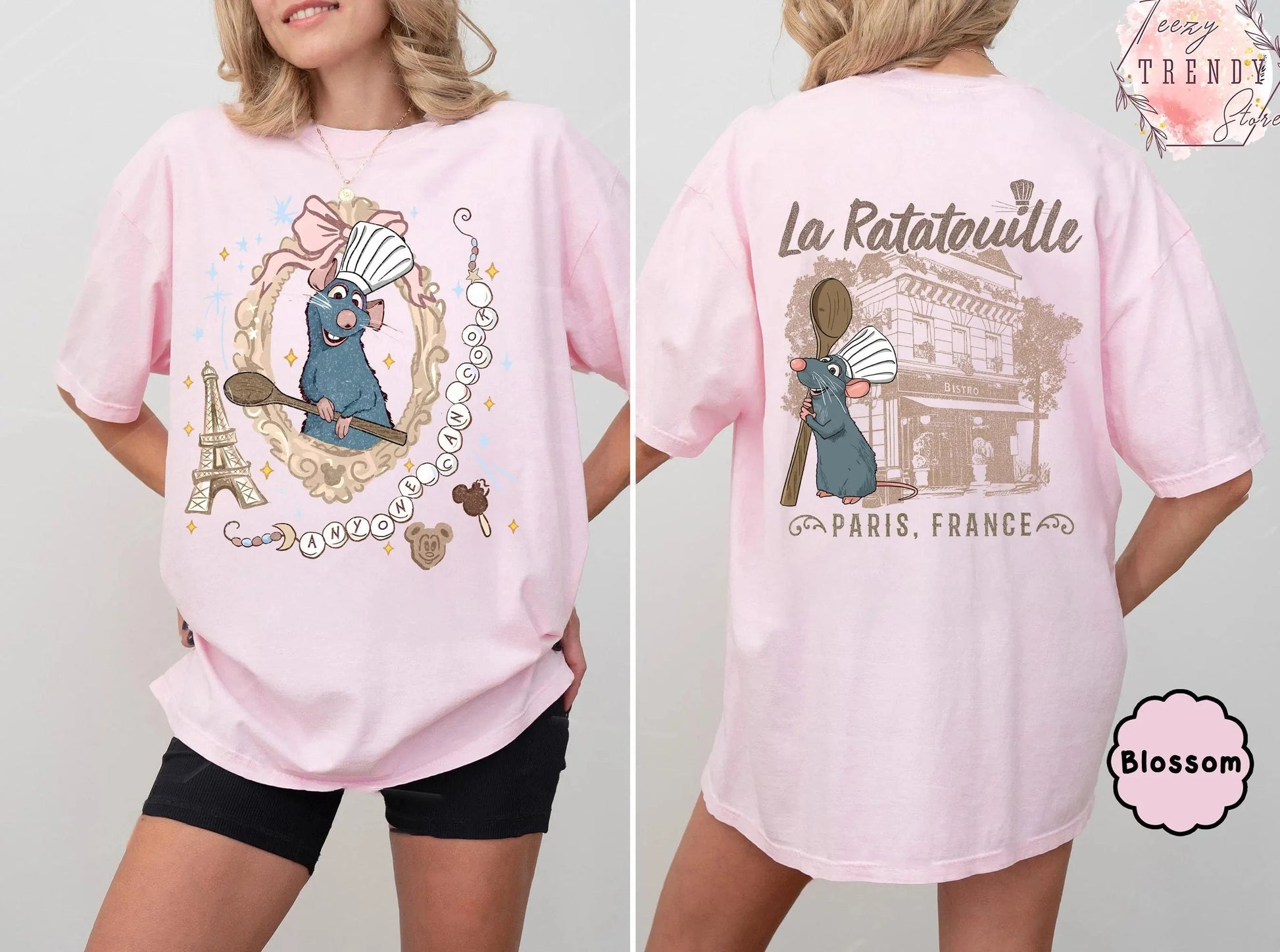 Disney Ratatouille Little Chef Remy Cotton T-shirt Paris Gusto Chef Shirt Kids Movie Character Apparel luxecrown.co.uk
